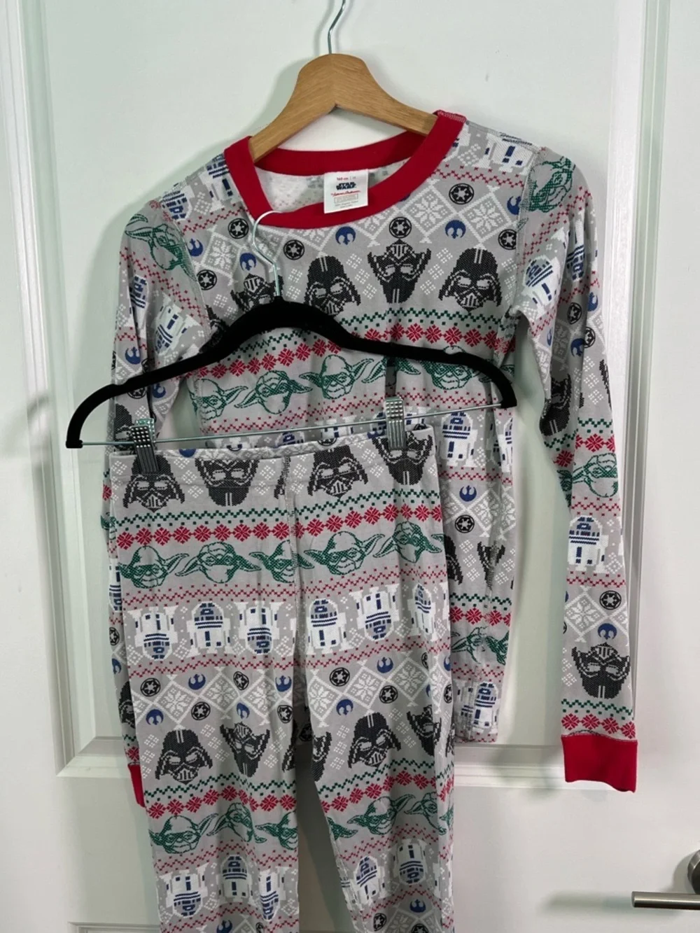 Hanna Andersson Star Wars Fair Isle holiday long john pajama Boys Size 14